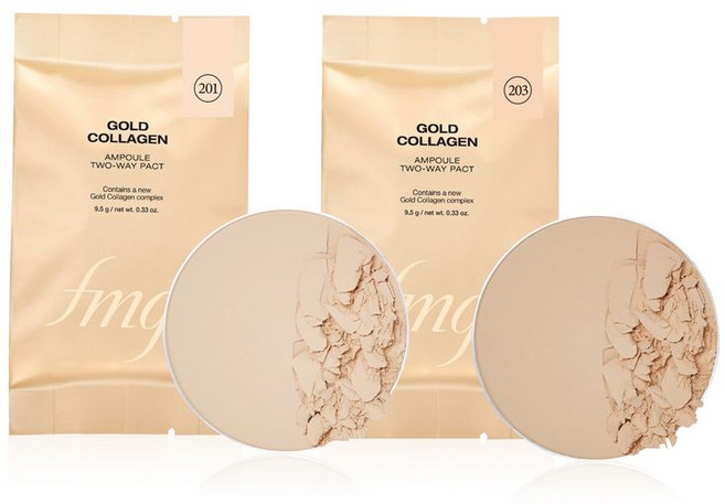 더페이스샵 골드콜라겐 앰플 투웨이 팩트 (리필) 9.5g (2 Colors), 203 내추럴베이지, 1