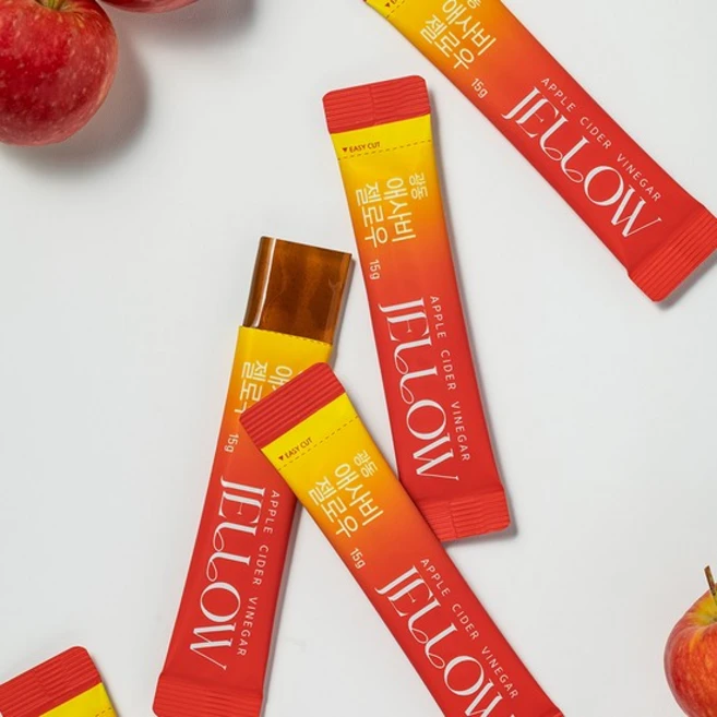 광동 애사비 젤로우 애플사이다비니거 구미 젤리, 14회분, 1개 - 쿠팡