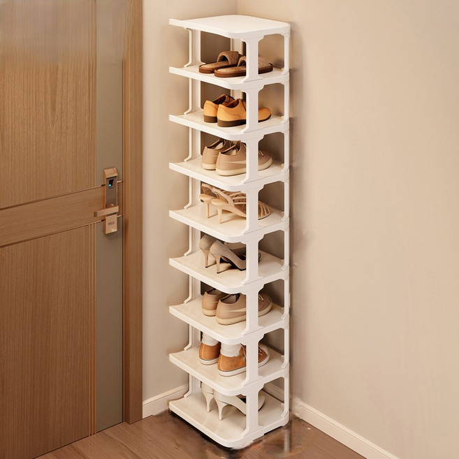 덴코 공간활용 수납 신발 정리대, 화이트 9단, 9단