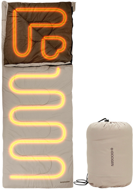 아이두젠 USB 온열 나노 히팅 침낭 S100, 베이지, 1개