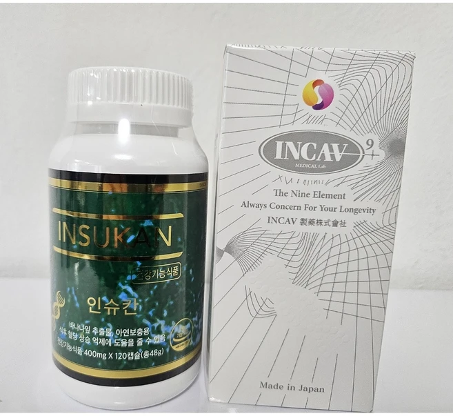 인슈칸 당뇨관리 혈당관리 400mg 120캡슐 1병, 1개, 120정 - 쿠팡