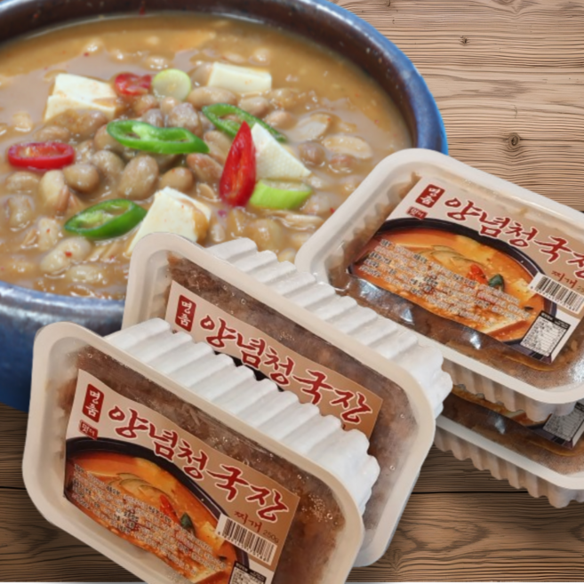 맛더 냄새적은 맛있는 국산콩 청국장 찌개 250g 2인분 4개 1kg