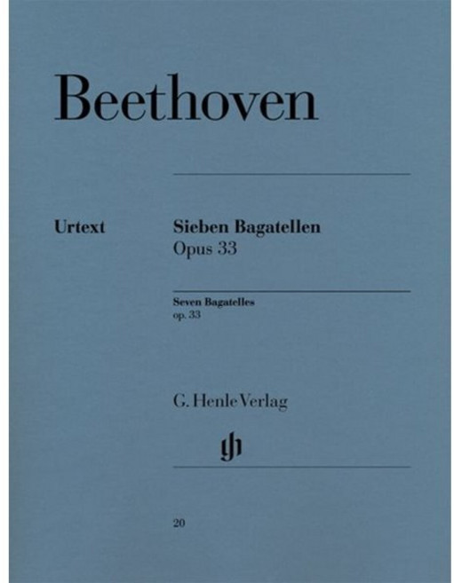 베토벤 7 바가텔 Op 33(HN 20), Beethoven, Ludwig van 외 저, G. Henle Verlag