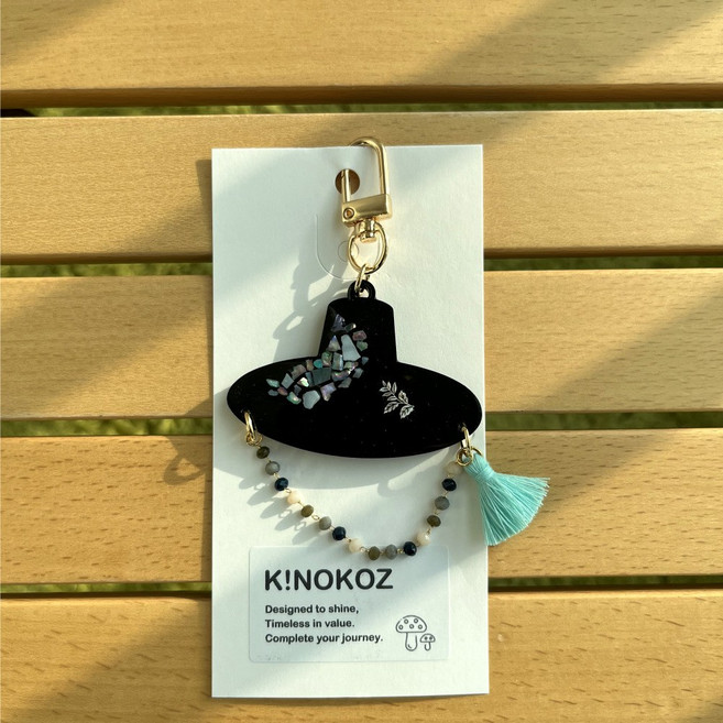 핸드메이드 갓키링 케데헌 선물용 가방용키링 한국기념품, 1개, 검정