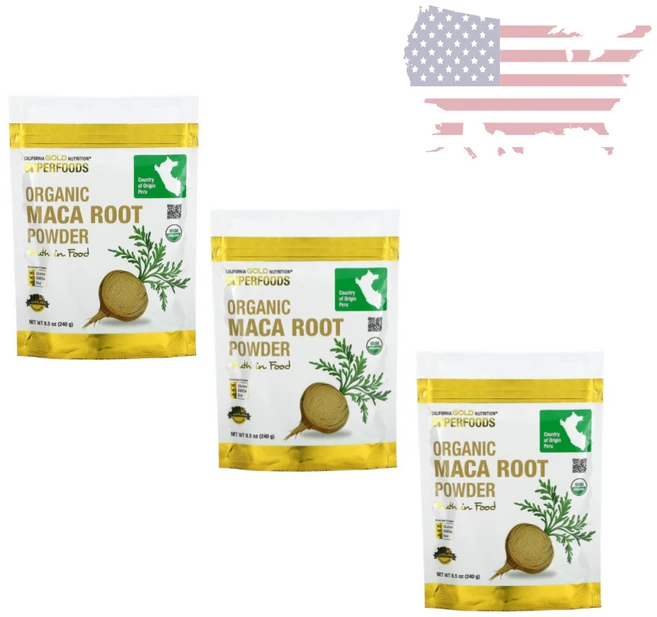 캘리포니아 골드 뉴트리션 슈퍼푸드 유기농 마카 뿌리 파우더 240g 2+1 미국정품 - 쿠팡