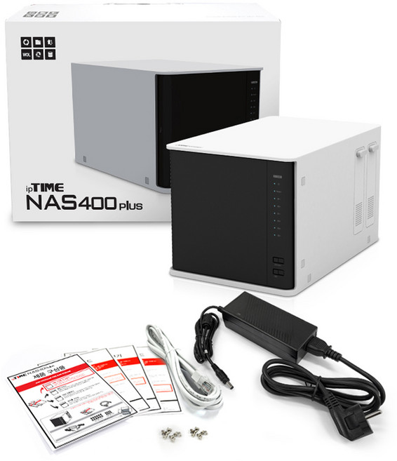 ipTIME NAS400plus 4베이 나스 네트워크 스토리지 하드미포함