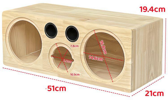 8인치 나무 스피커 다용도 우퍼 캐비닛 빈통 진공관 만들기 앰프용 서브 패시브 우드박스 자작 상장 서브우퍼, 범용, 일체형 단일 하이피치 6.5인치, 단일 스피커