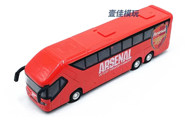 다이캐스트 1:64 스케일 영국 프리미어 리그 Gunners Arsenal 팀 버스 Collectible Toy Gift 기념품 디스플, 01 01