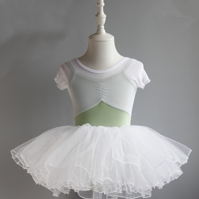구빠방 아동 일체형 튜튜 스커트 볼레로 레이어드 투피스 발레복