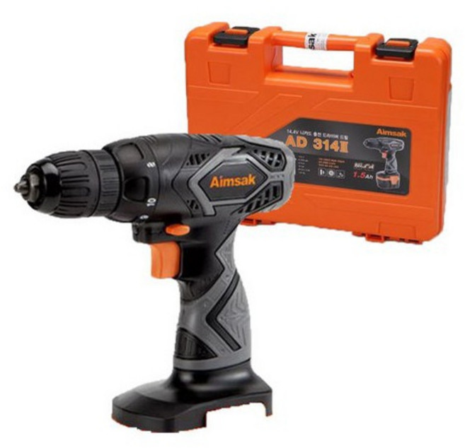 아임삭 AD-314II 14.4V충전드릴 기계만(배터리/충전기 미포함)+하드케이스 AD314II 본체 충전드라이버드릴 AD3142, 1개