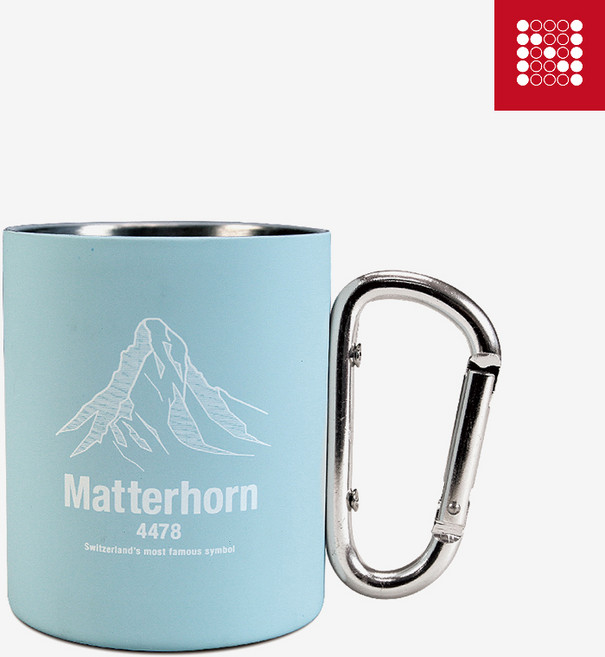 노마드 캠핑 휴대용 카라비너 루버 머그컵300ml #957 Matterhorn N-6995, 957 Matterhorn, 1개