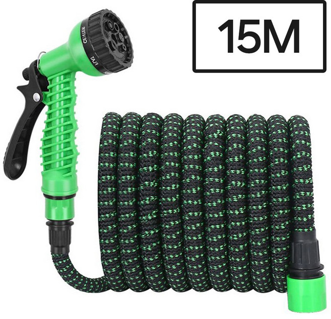 라라공방 꼬임방지 물호스 + 멀티노즐 분사기, 15M