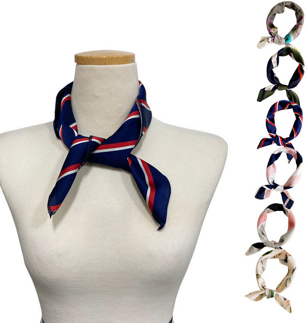 실크 정사각 스카프 6color 쁘띠