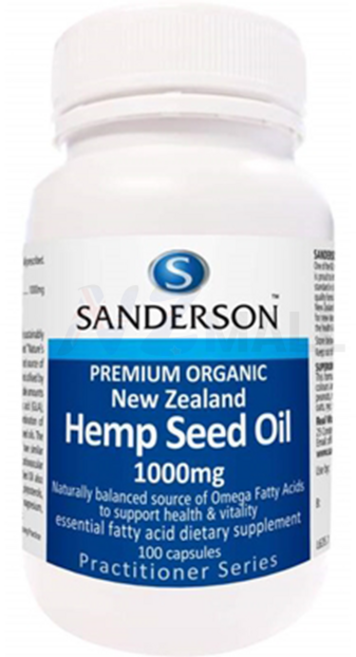 샌더슨 대마종자유 헴프씨드 오일 1000mg 100캡슐, 1개, 100정