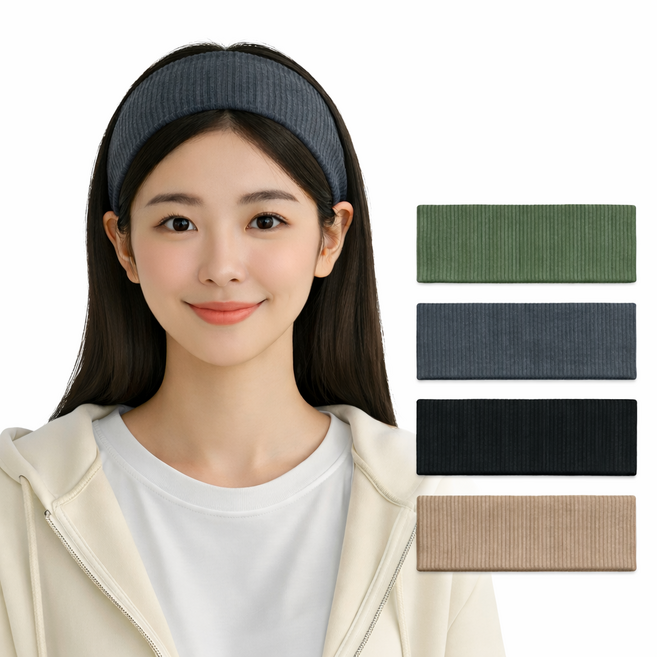 미룬토 운동 세안 마스크팩 겸용 헤어밴드 4종 한세트