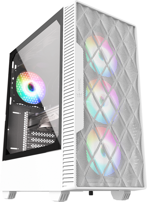 피오플 컴퓨터 게이밍 고사양 조립PC 롤 서든어택 배틀그라운드 피파 사무용, 게이밍 01번, 화이트, 500GB