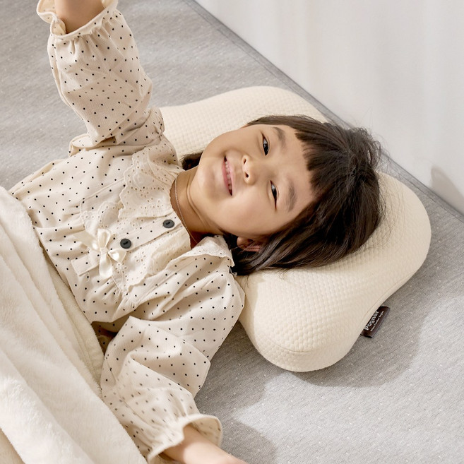 포그너 유아 오가닉 구름베개 아기 키즈 초등학생 유아용 경추 베개, 아이보리