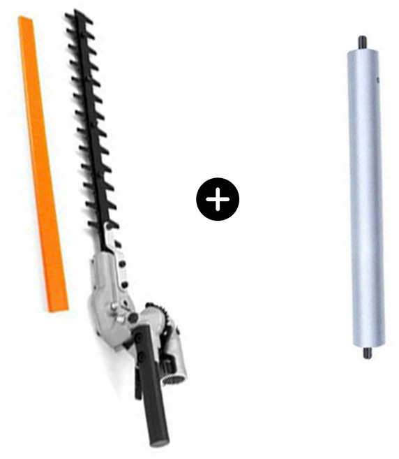 킹 예초기 부착형 전정기 헤드 K-24HT + 30cm 미니 앞봉 중심축 양쪽 숫놈 세트, 1개