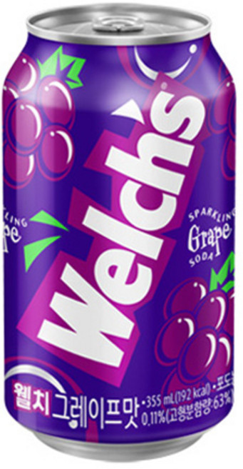 웰치스 제로 웰치 포도 오렌지 샤인머스캣 딸기 청포도 7가지맛 / 제로 탄산 음료수, 355ml, 24개