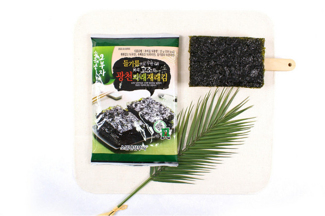 소문난삼부자 들기름 파래전장김 ((25g x 3봉) x 12팩) 낱개 총36봉 1박스(잘라먹는김), 25g, 36개