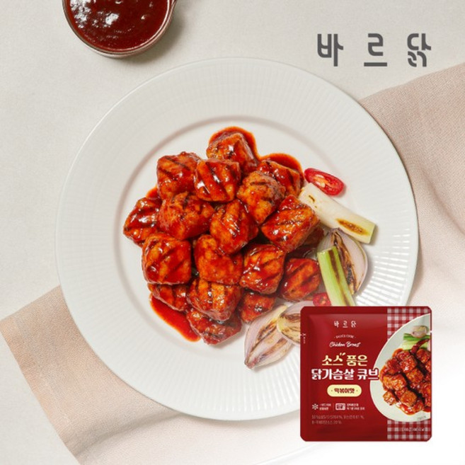 바르닭 소스품은 닭가슴살 큐브 떡볶이맛 14팩, 상세설명 참조