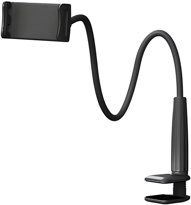 누아트 태블릿 스마트폰 침대 자바라 거치대, JABARA-65, 블랙, 1개