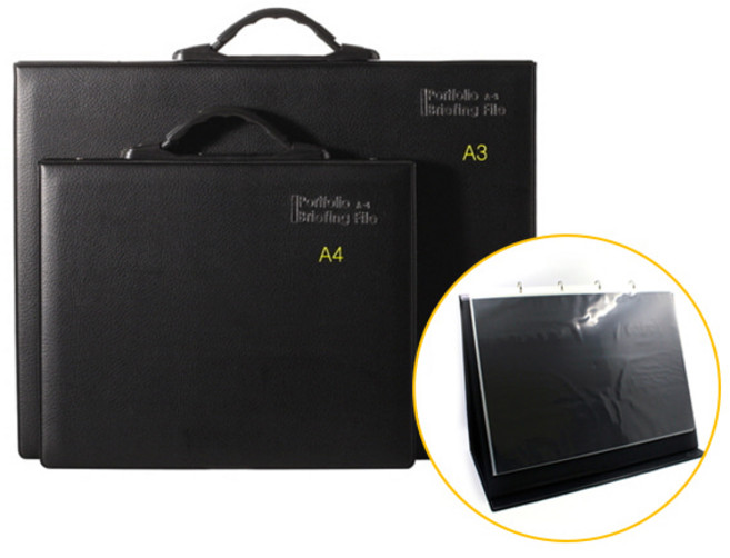 브리핑 포트폴리오화일 A4 or A3 선택1종 아톰 브리핑화일, 1개, A4.세로형/PF403