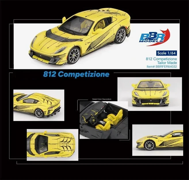 [사전 ] BBR 1:64 Daytona SP3 매트 블랙 812 Competizione Tailor Made Yellow Cilindri Ro Imola Red 다, 03 812 Tailor Made Yell
