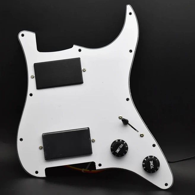 HH 프리와이어드 험버커 픽가드 픽업 로드 픽가드 픽업 ST 일렉트릭 기타, 04 B White