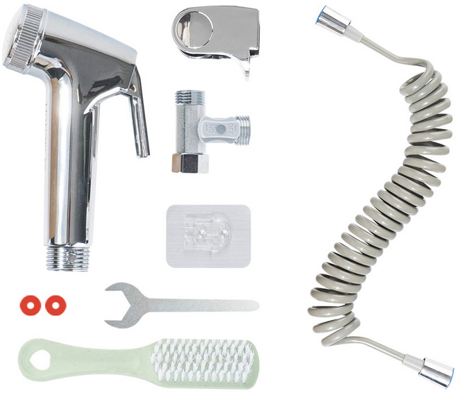 모노플랫 욕실 스프레이건 2.0 3m, 실버, 1개