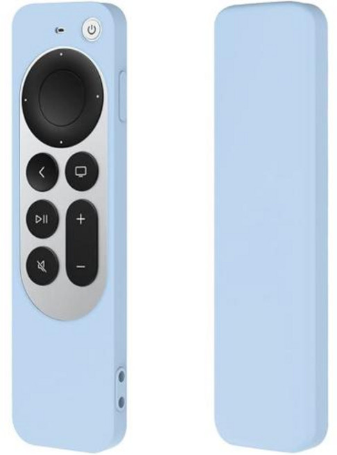2022 Apple TV 4K 2세대 3세대 Siri 원격 미끄럼 방지 내구성 실리콘 충격 방지 커버용 분실 방지 보호 케이스, Pink, 2) Pink