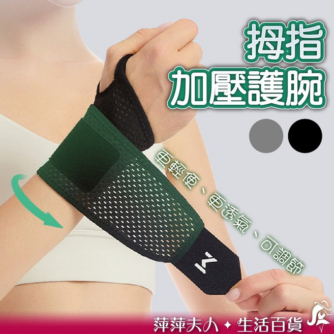 拇指護腕 腱鞘炎護腕 媽媽手護腕 手腕帶 運動護腕, 灰色, 1個