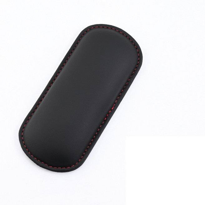 라이트닝웍스 자동차 천연가죽 무릎 보호 쿠션 패드, 1개, 블랙