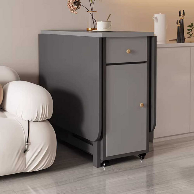 확장형 식탁 테이블 공간활용 폴딩 카페 보조 접이식, 1개, 1.2m 회색 +의자2