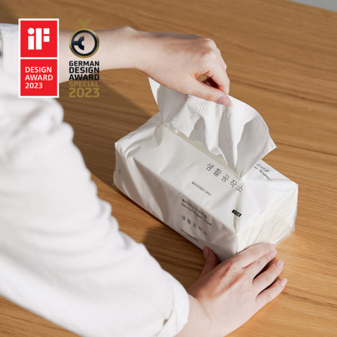 뽑아쓰는 키친타올 100매 3팩x2세트(총6팩)