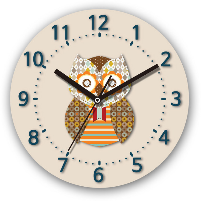 하루아홈 국산 오픈형 복을 부르는 무소음 부엉이시계, OWL1005 부엉이시계