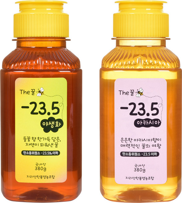 the 꿀 -23.5 야생화+아카시아 2종세트 탄소동위원소 -23.5% 이하, 1세트, 760g