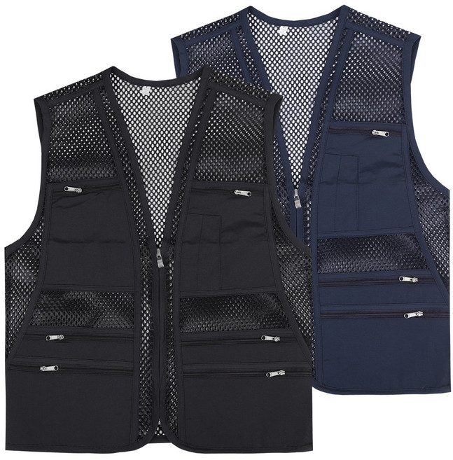 남성 망사조끼 여름 왕망사 빅사이즈 주머니많은