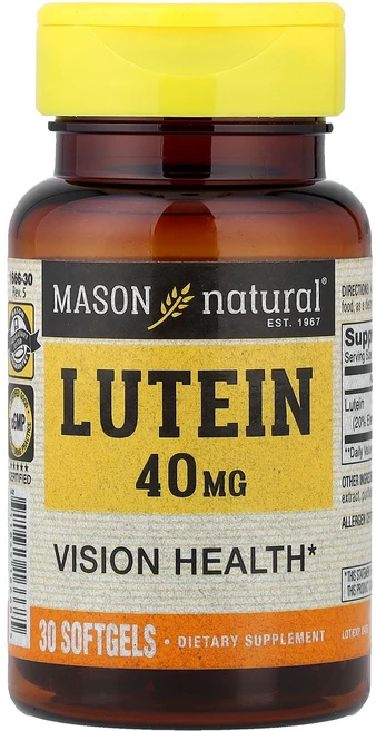 Mason Natural 루테인 40 mg 30 소프트 젤 Natural (메이슨 내추럴), 1개, 30정 - 쿠팡