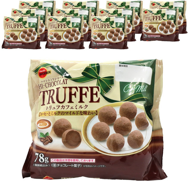 BOURBON 北日本 Hi Chocolat系列松露咖啡牛奶巧克力, 12個, 78g