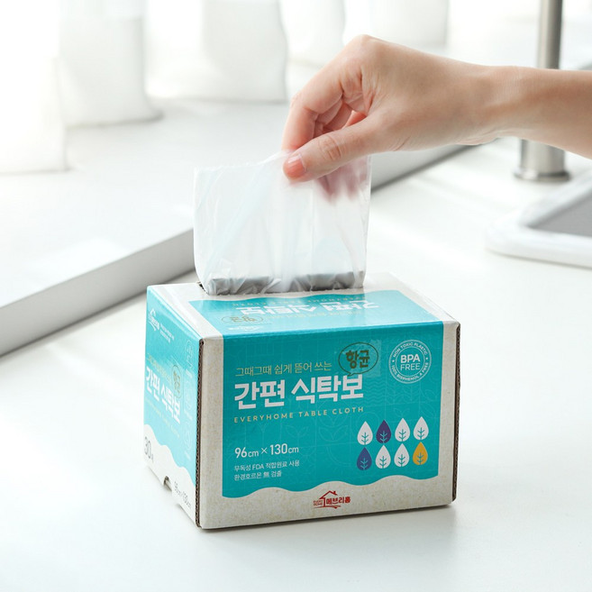 비닐 위생 일회용 항균 롤타입 방수 유치원 학교 급식 캠핑 다용도 식탁보, 30개, 1개