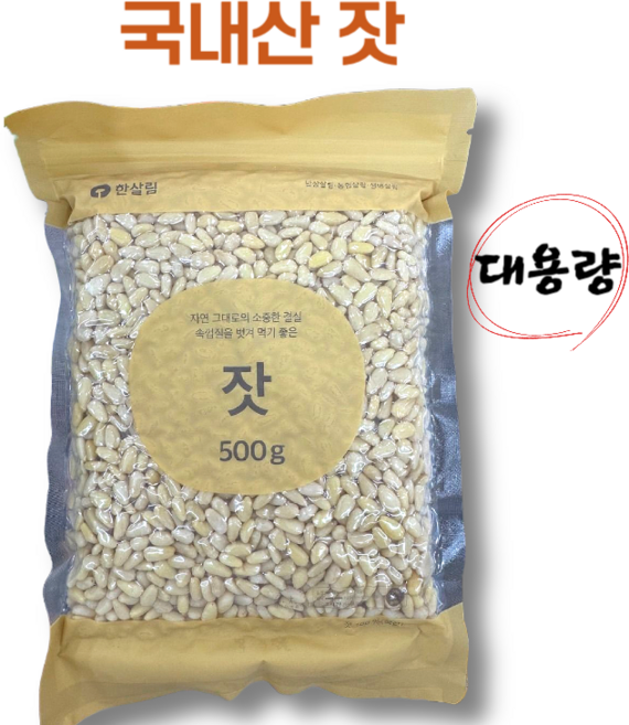 국내산 잣 대용량 한살림, 1개, 500g