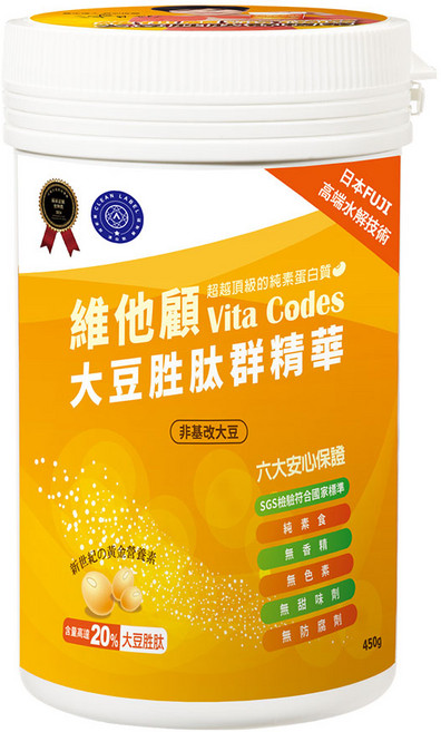 維他顧 Vita Codes 大豆胜肽群精華, 450g, 1罐