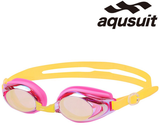 국내생산 아퀴스트 안티포그 미러코팅 물안경 어린이용 아동 초등 성인 수경 TG-2500MR, 레인보우옐로우(골드), 1개