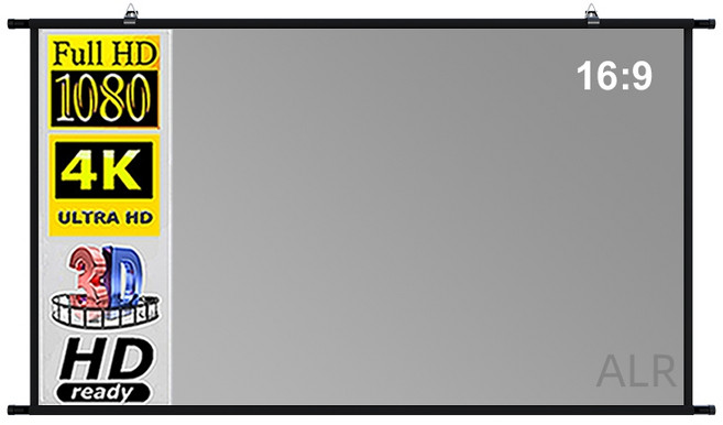 VEIDADZ 4K ALR 금속성 벽걸이형 빔프로젝터 스크린 회색, 120형, 16:9