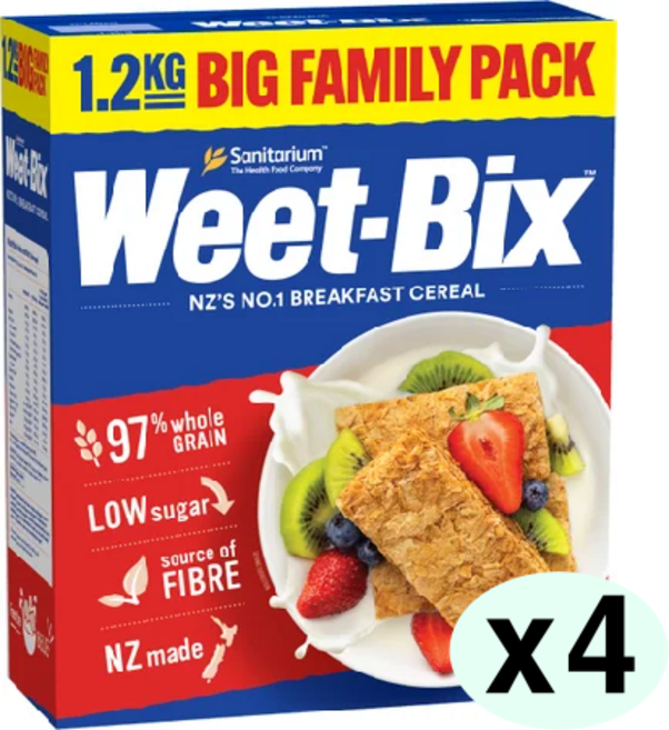 Weet-Bix 위트빅스 오리지널 통곡물 시리얼, 1.2kg, 4개