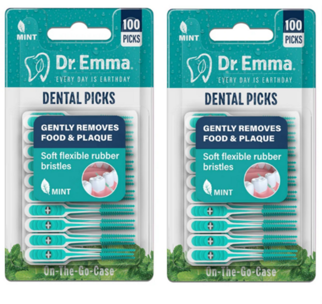 닥터에마 소프트 덴탈픽 민트, 2개, 100개입, 0.7mm
