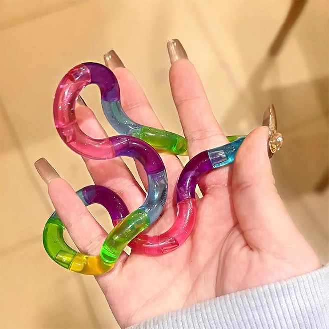 扭扭樂 解壓玩具 變形玩具 兒童玩具 辦公小物, 1個, 百變扭扭繩(顏色隨機), 顏色隨機