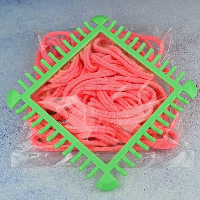 라온맘 양말목 위빙틀 직조틀 + 양말목 100g 티매트 세트, 01 양말목 직조틀 + 편직양말목 100g(2칼라), 1개