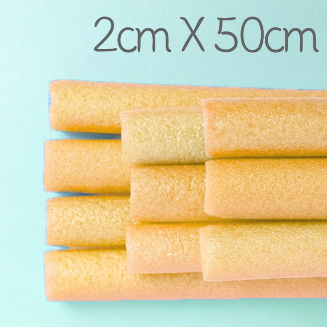 뮤즈 백업 스티로폼막대 2cmx50cm 10컬러 / 빽업 가래떡스펀지 스펀지막대, 1세트, 주황10개